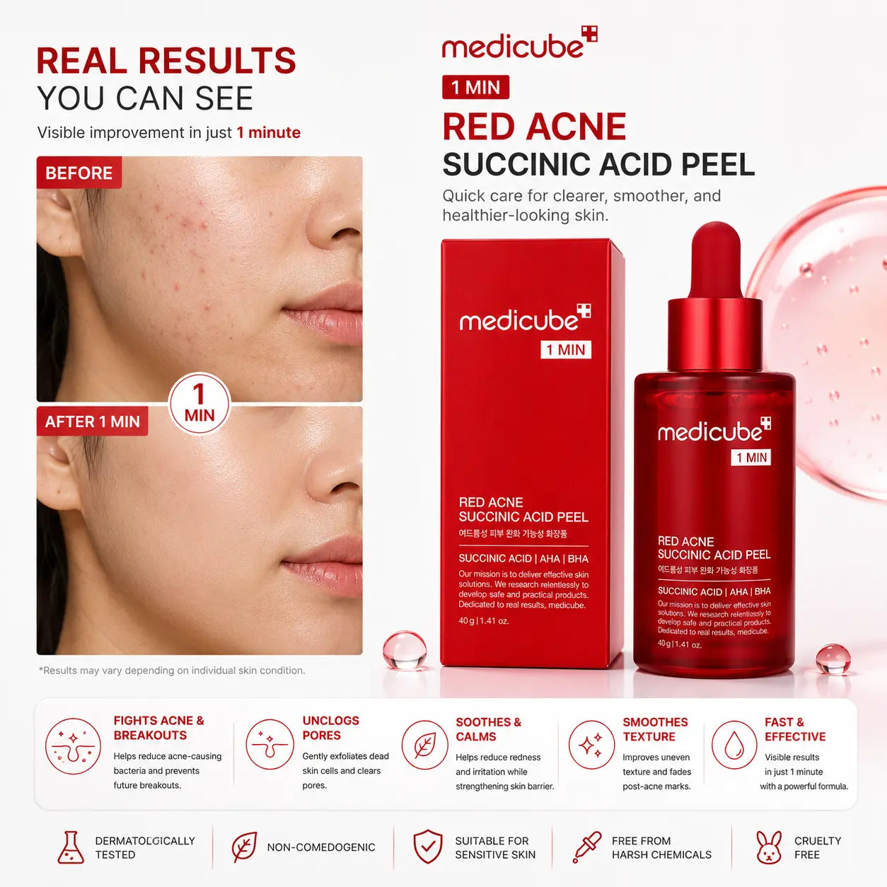 Medicube Red Succinic Acid Peel Wash-Off Peeling Serum
