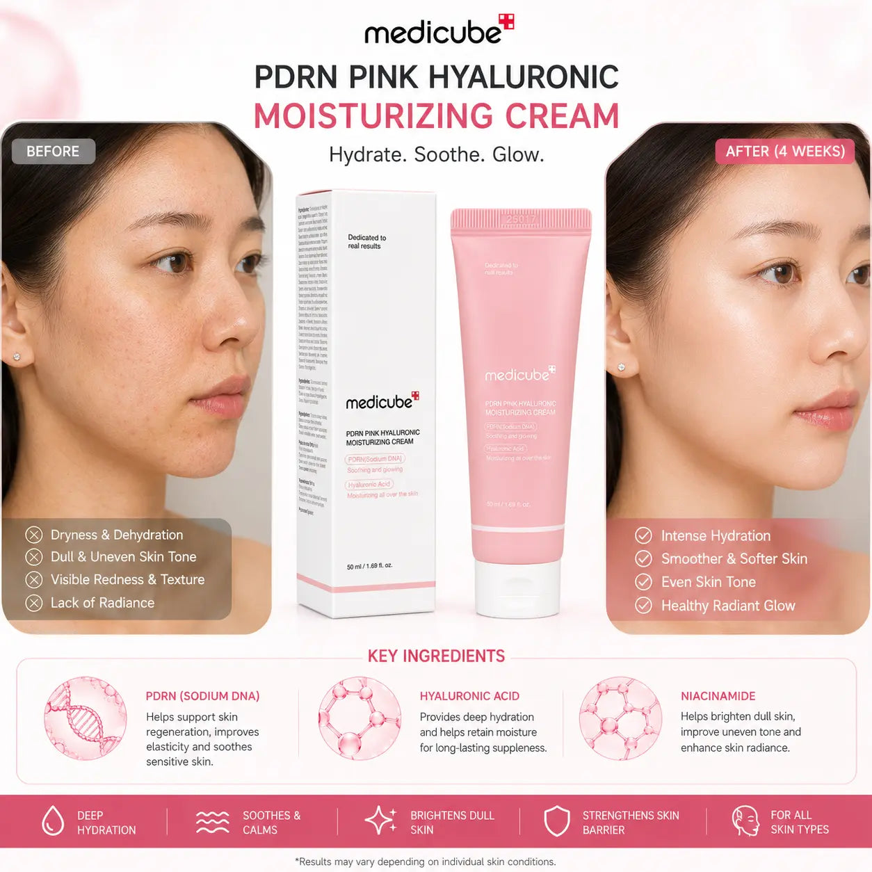 Medicube PDRN Pink Hyaluronic Moisturizing Cream