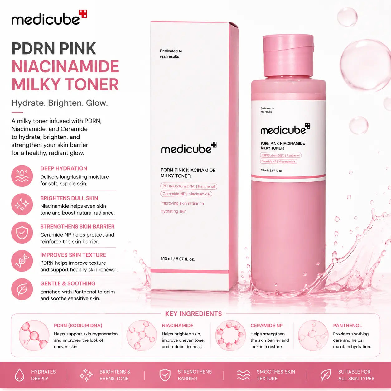 Medicube PDRN Pink Niacinamide Milky Toner