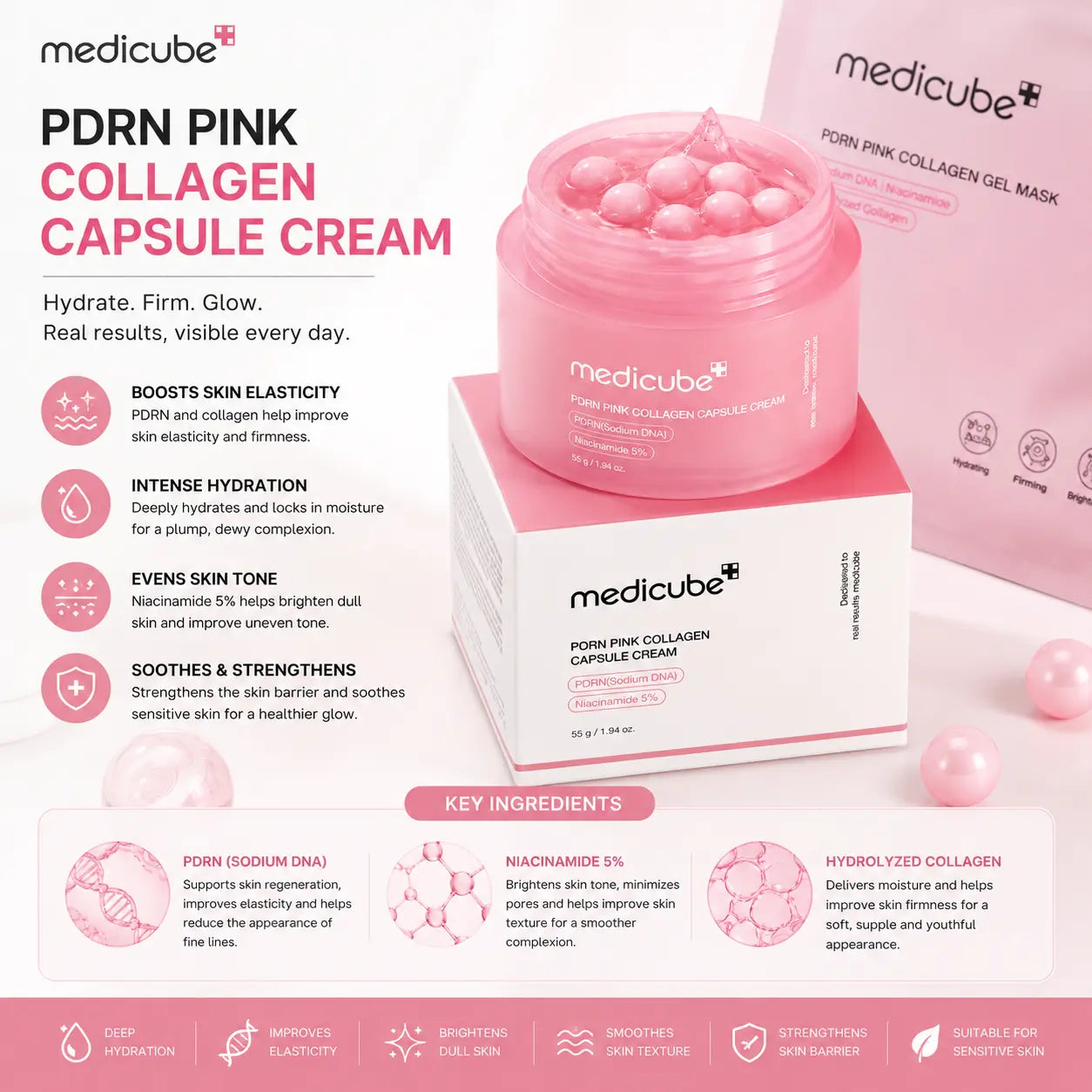 Medicube PDRN Pink Collagen Capsule Cream