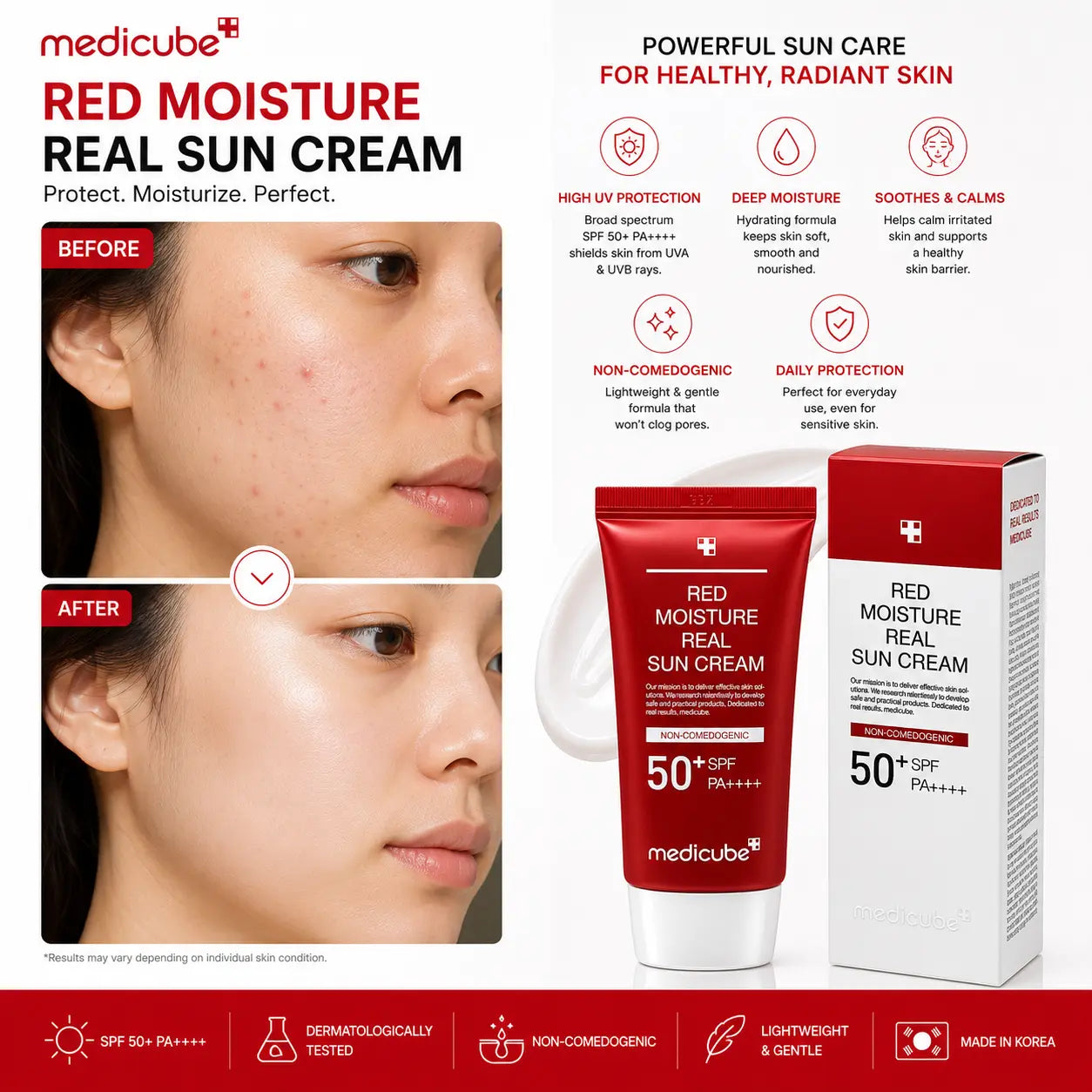 Medicube Red Moisture Real Sun Cream SPF50+ PA++++