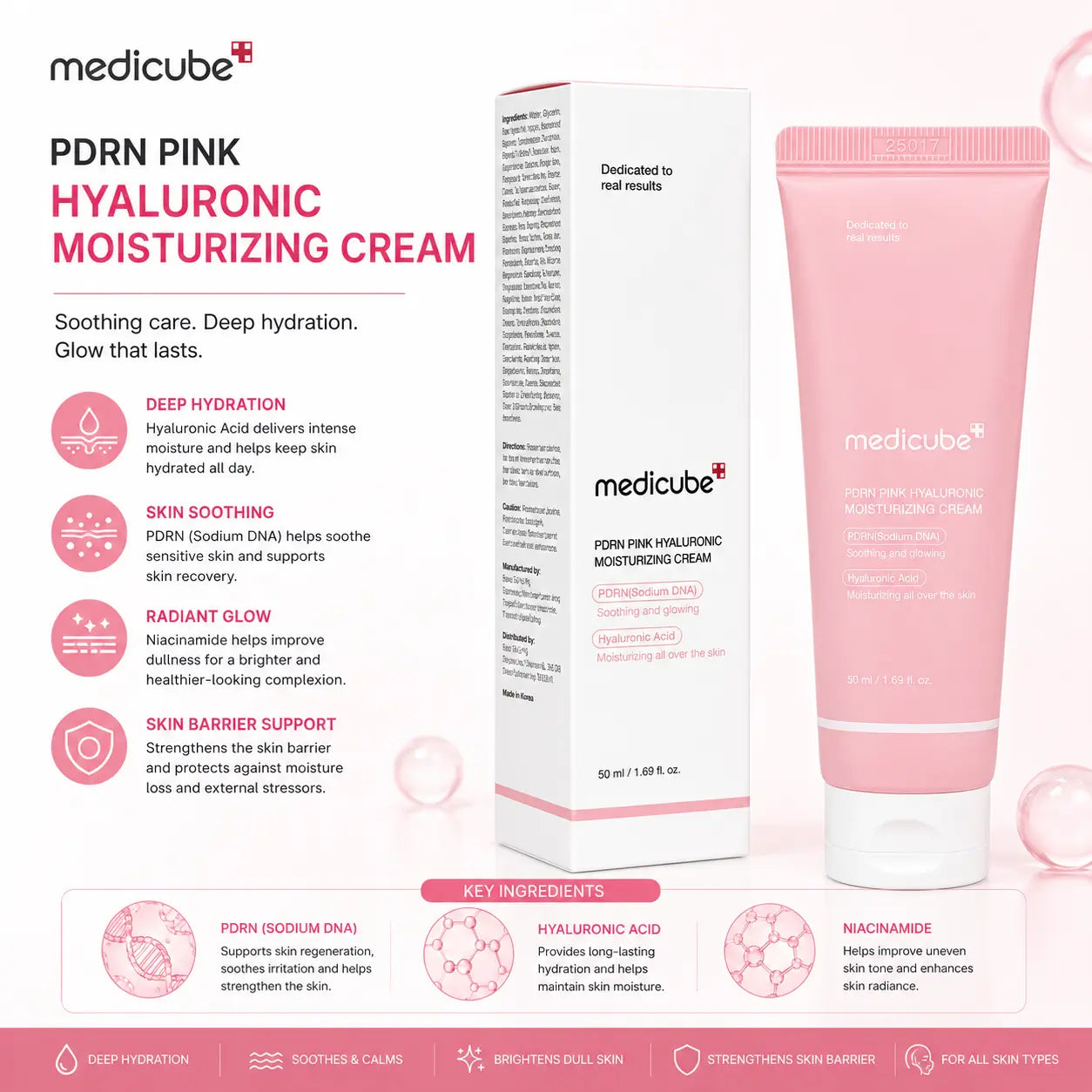Medicube PDRN Pink Hyaluronic Moisturizing Cream