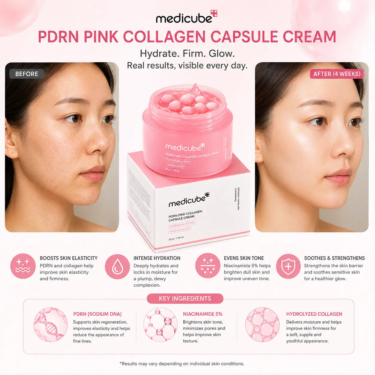 Medicube PDRN Pink Collagen Capsule Cream