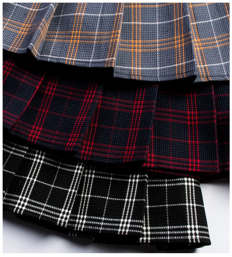 Pleated Plaid Mini Skirt - Preppy Japanese School Uniform