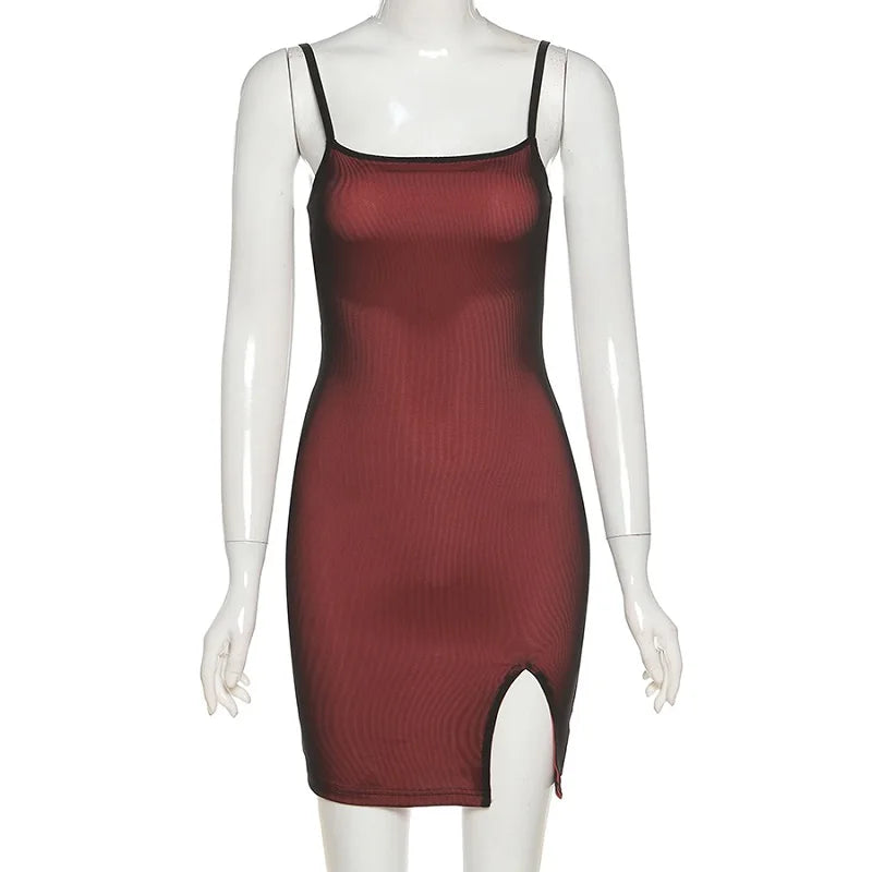 Double layer mesh bandage dress