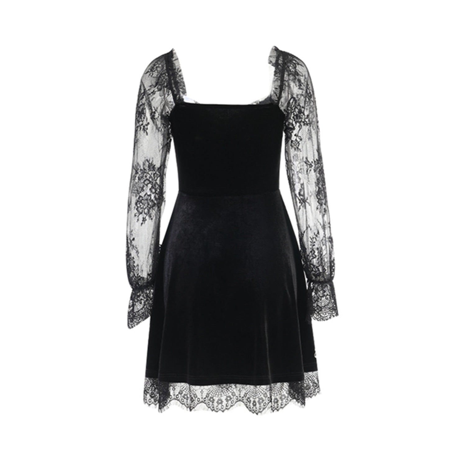 Gothic Lolita Velvet A-Line Mini Dress