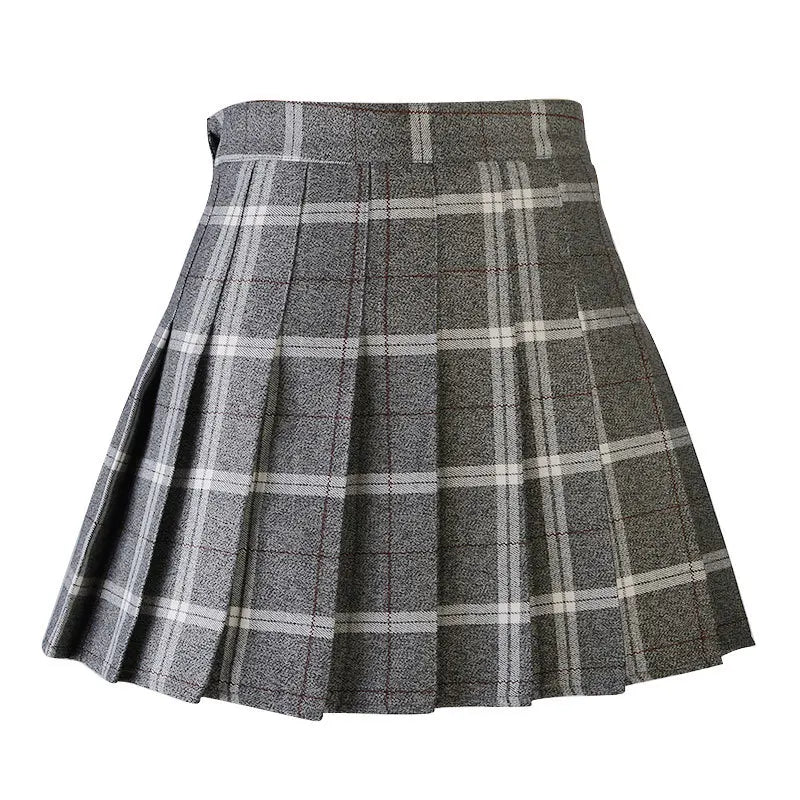 Pleated Plaid Mini Skirt - Preppy Japanese School Uniform