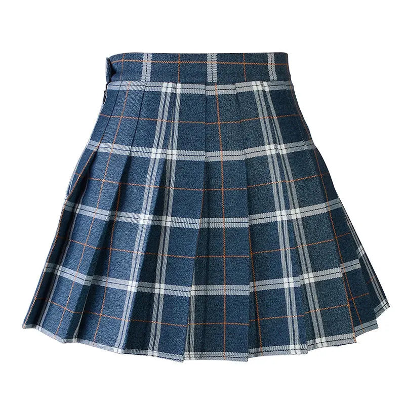 Pleated Plaid Mini Skirt - Preppy Japanese School Uniform