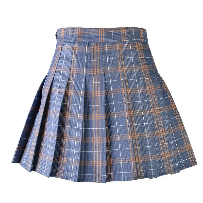 Pleated Plaid Mini Skirt - Preppy Japanese School Uniform