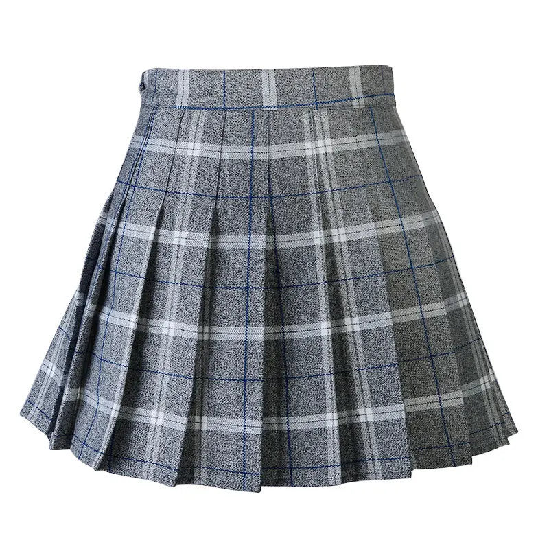 Pleated Plaid Mini Skirt - Preppy Japanese School Uniform