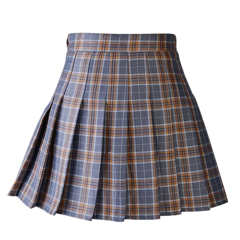 Pleated Plaid Mini Skirt - Preppy Japanese School Uniform