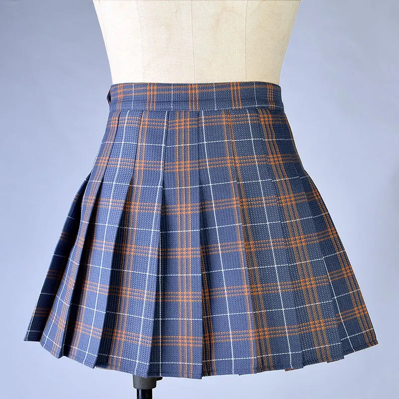 Pleated Plaid Mini Skirt - Preppy Japanese School Uniform