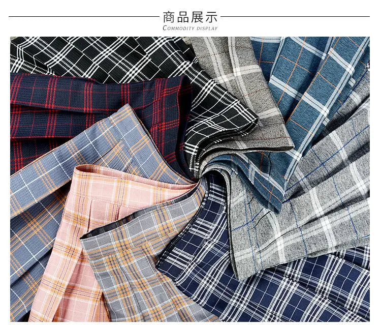 Pleated Plaid Mini Skirt - Preppy Japanese School Uniform