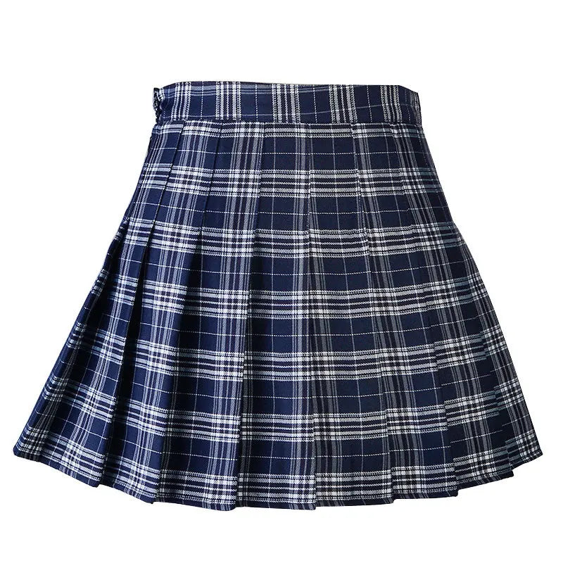 Pleated Plaid Mini Skirt - Preppy Japanese School Uniform