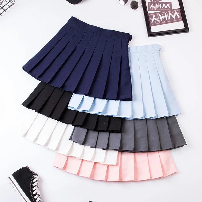 Pleated Plaid Mini Skirt - Preppy Japanese School Uniform