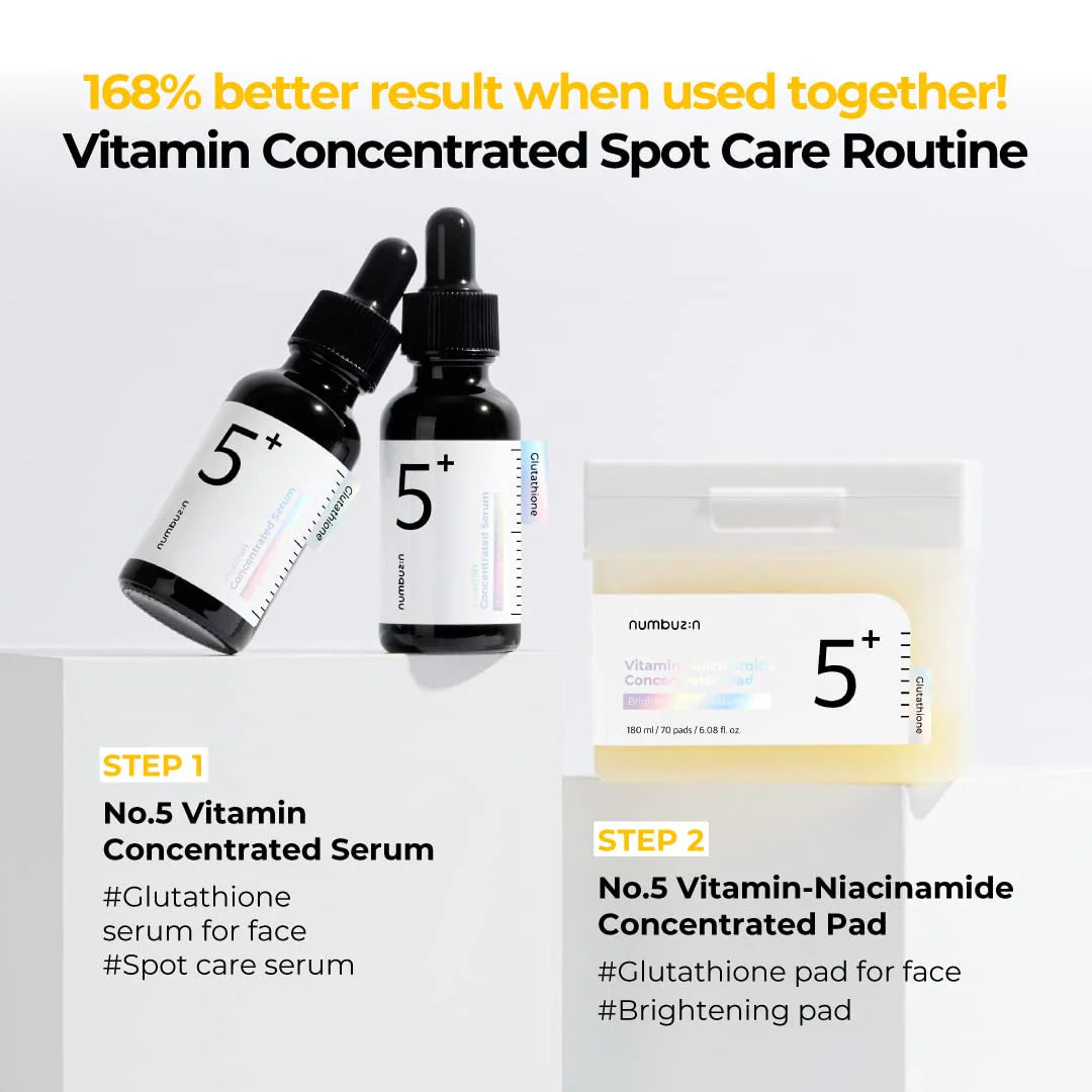 Numbuzin - No.5 Vitamin Niacinamide Concentrated Toner Pad