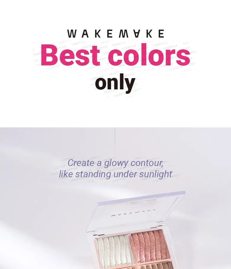 WAKEMAKE - Glow Contouring Highlighter Palette