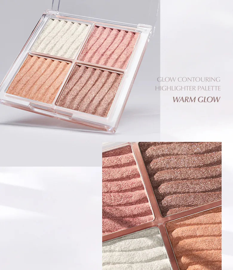 WAKEMAKE - Glow Contouring Highlighter Palette