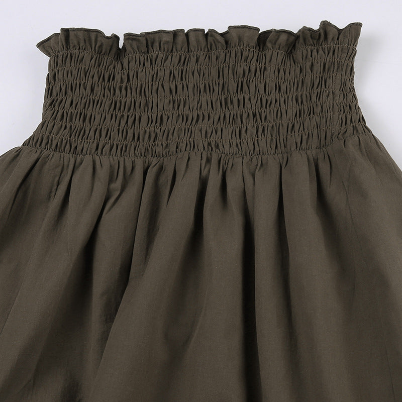 Fairycore Pleated Skirt - Ruffled Midi Skirt with Lace Trim