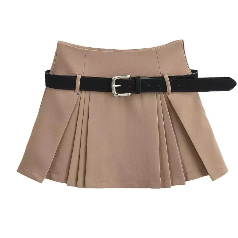 WTempo - Preppy Style Pleated Skirt