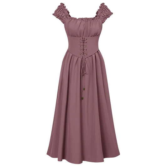 Women's Vintage Renaissance Midi Dress 