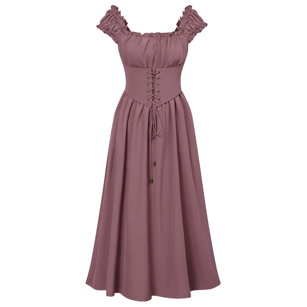 Women's Vintage Renaissance Midi Dress 