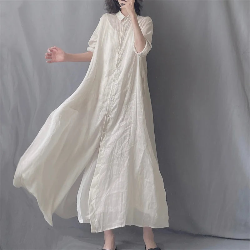 Biglargi - Oversized Long Shirt Dress 