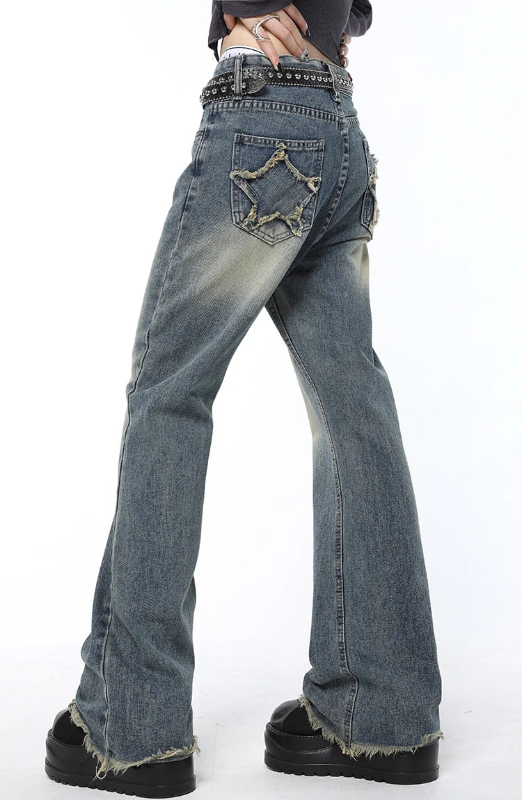 Blue Star Wide Leg Jeans