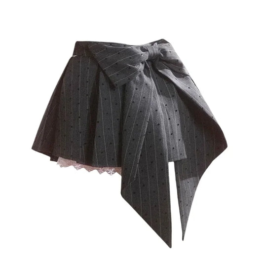 Miss Tough - Y2K Gray Pleated Mini Skirt 