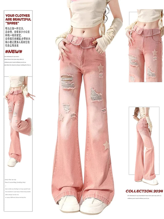 Pink Star Y2K Jeans