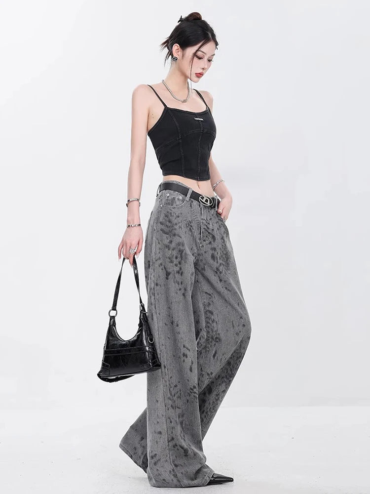 Y2K Jeans - High-Waisted Baggy Wide-Leg Pants