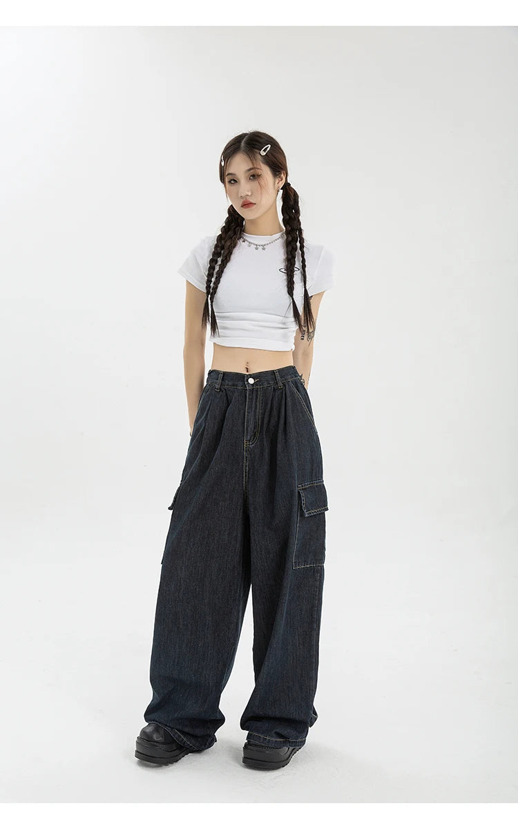 Blue Vintage Wide Leg Jeans