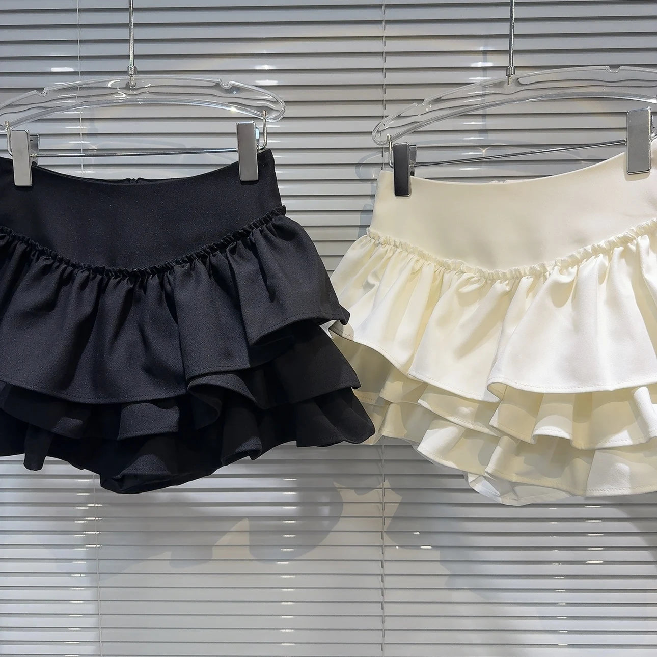 PREPOMP - Multi-Layer Ruffled Mini Skirt 