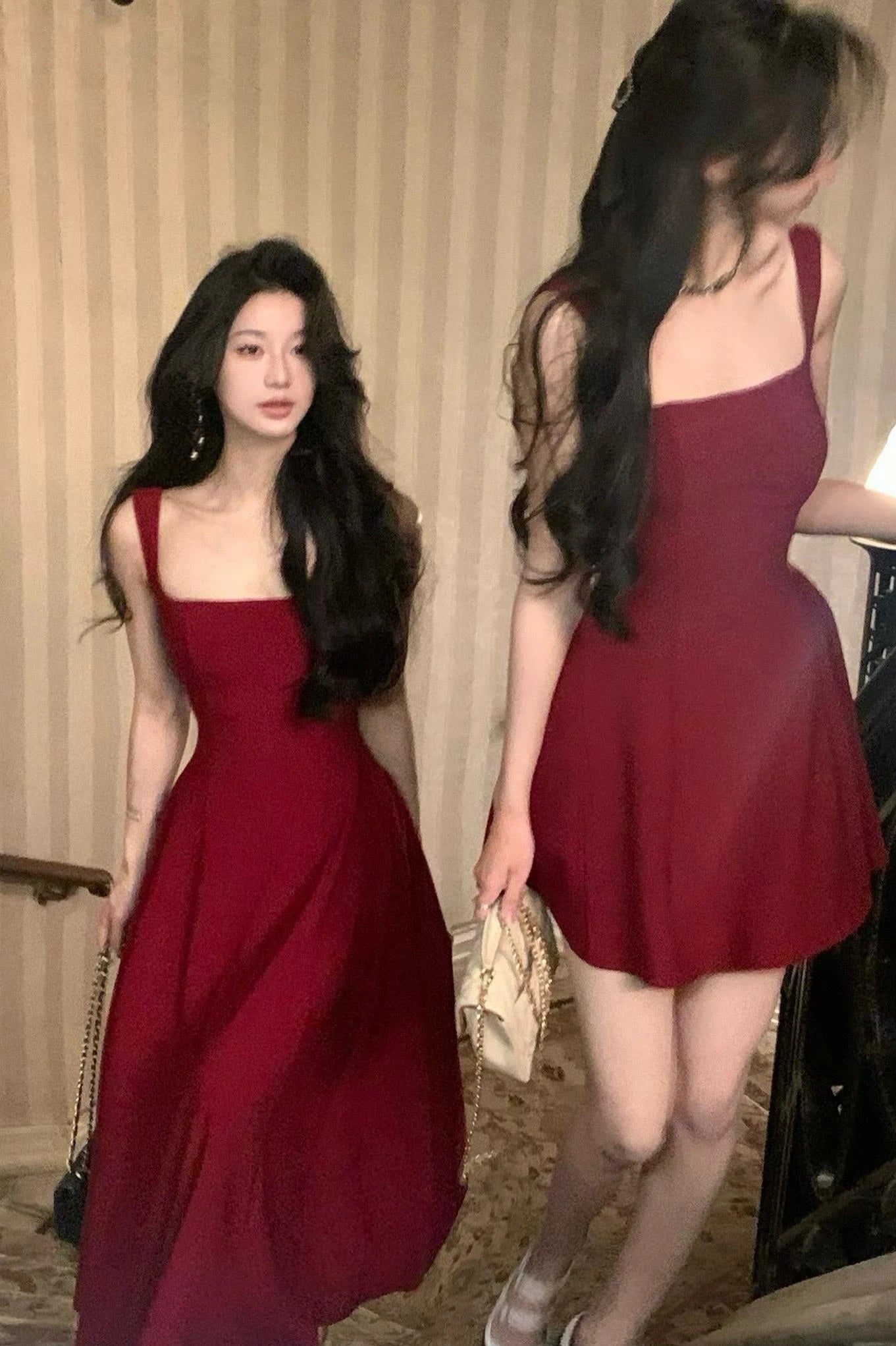 Elegant sleeveless strap mini dress