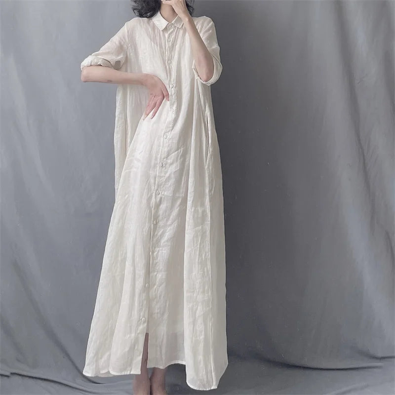 Biglargi - Oversized Long Shirt Dress 