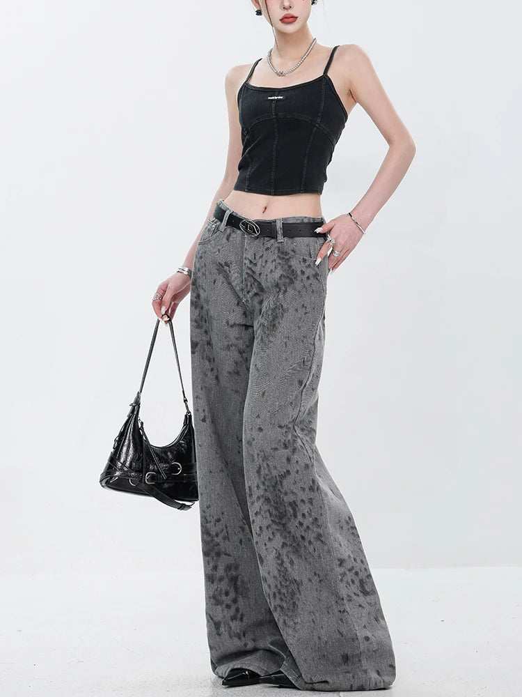 Y2K Jeans - High-Waisted Baggy Wide-Leg Pants