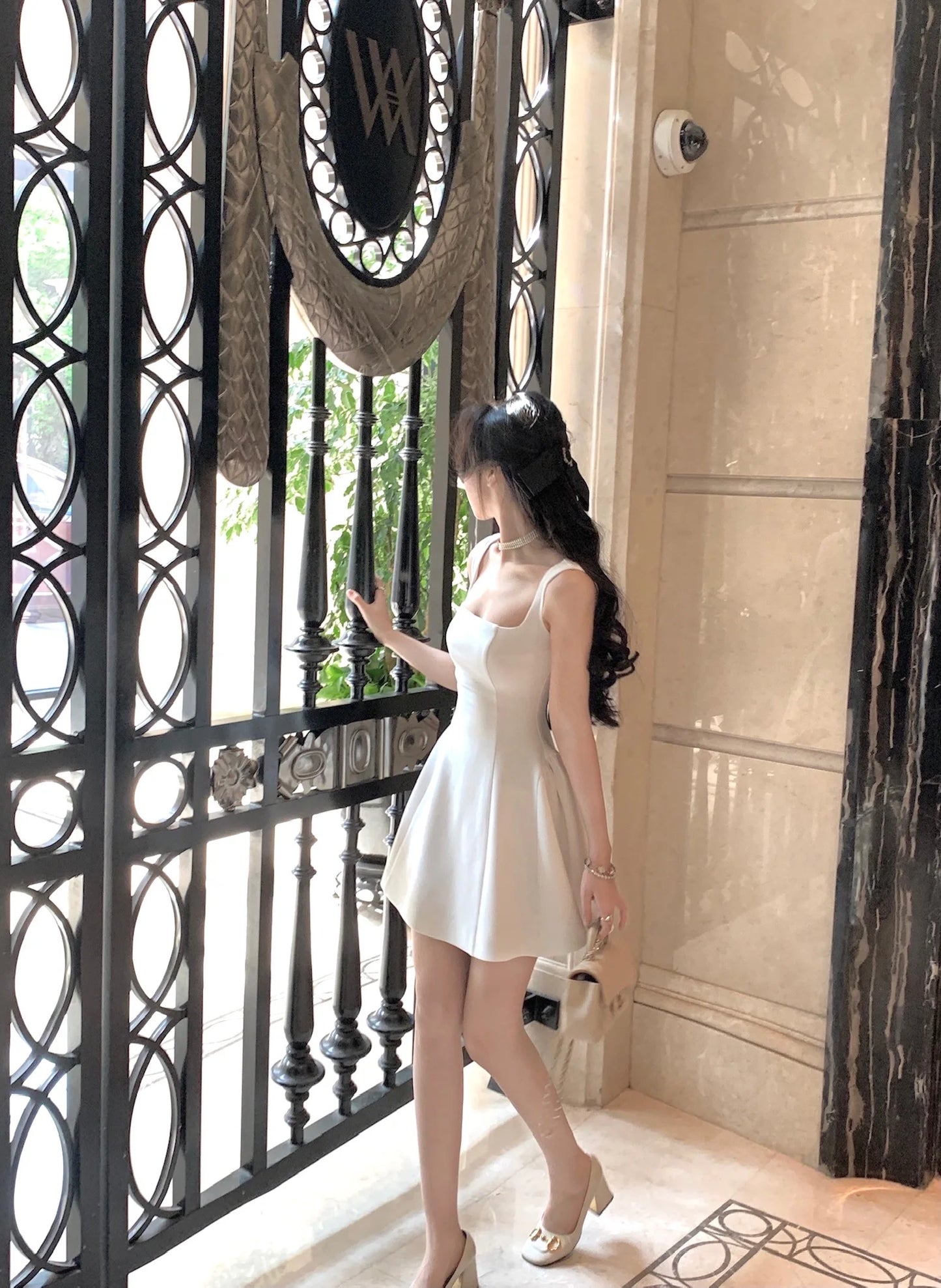 French Elegant A-Line Midi Dress