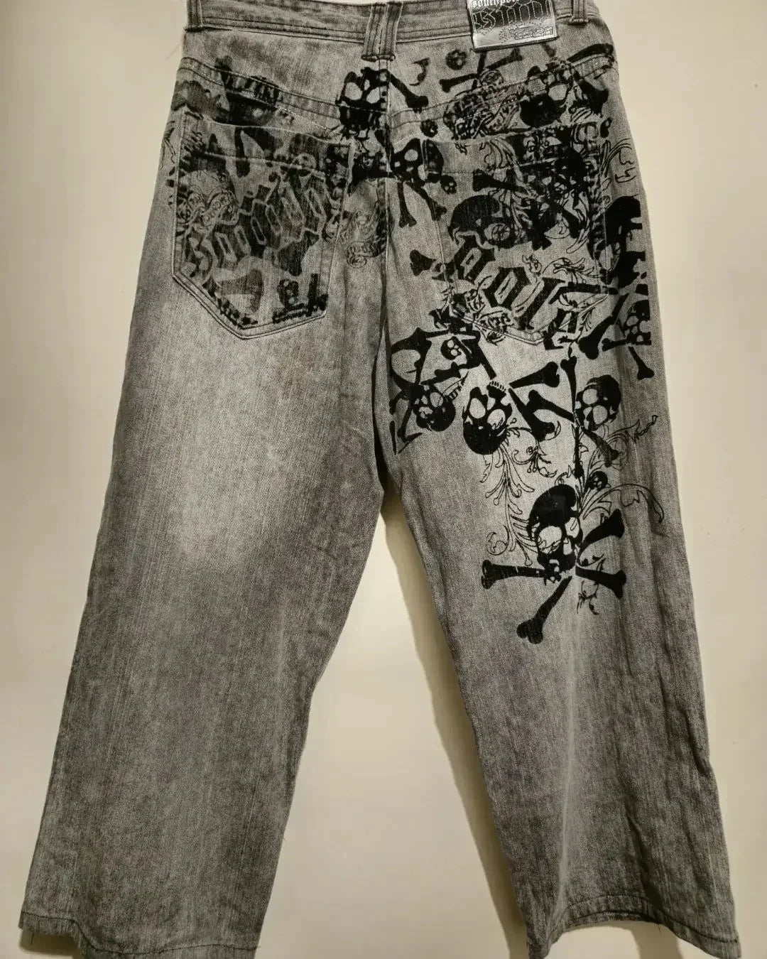 Y2K Oversized Pattern Print Jeans