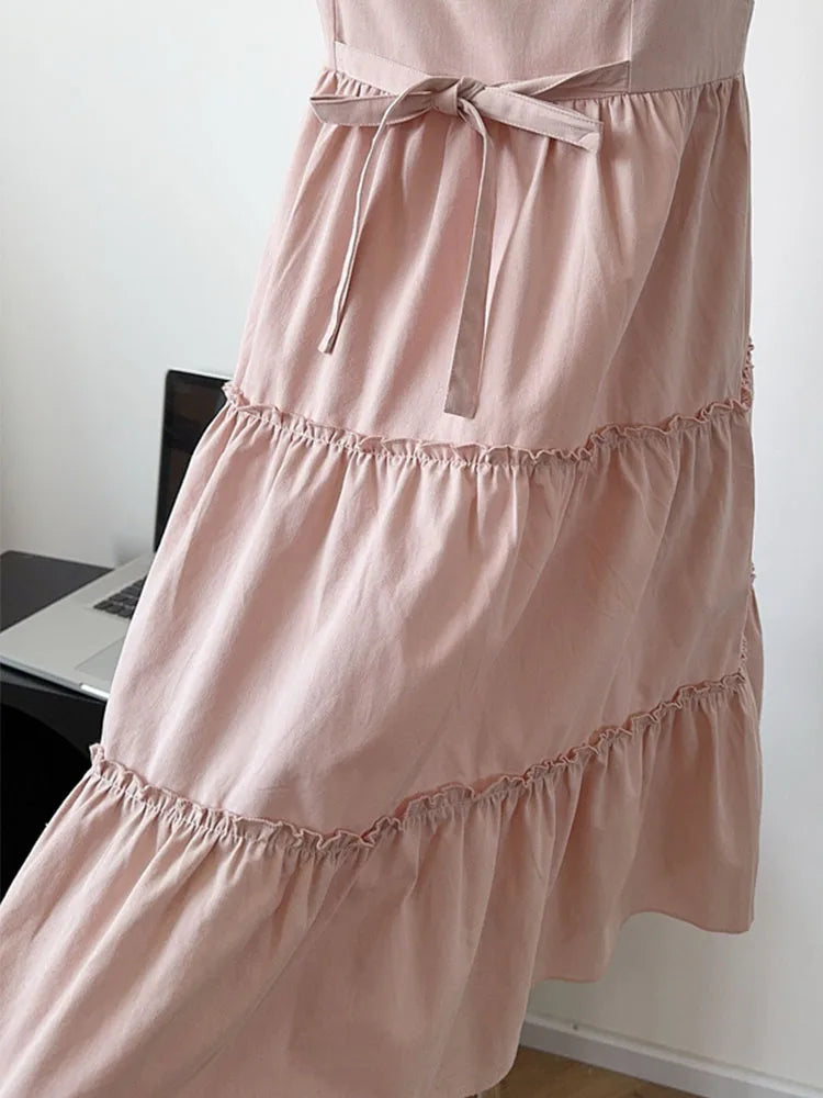 Pink Spaghetti Strap Dress