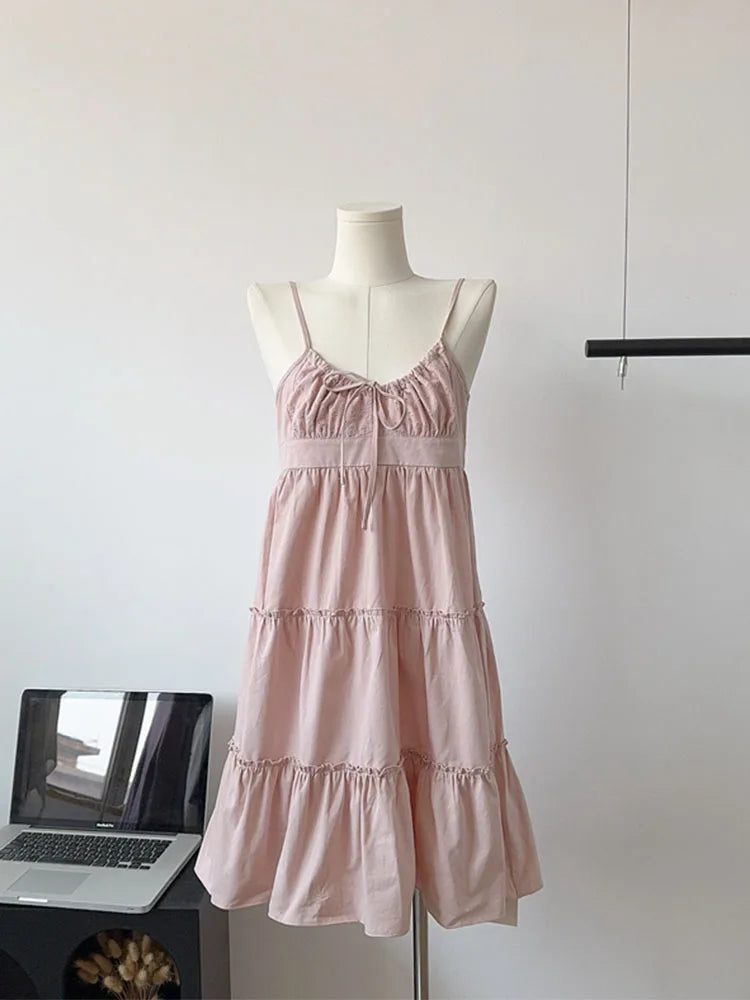 Pink Spaghetti Strap Dress