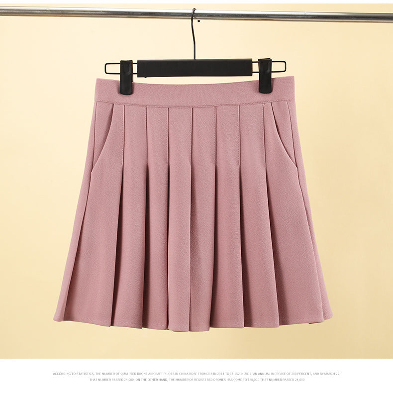 Pleated Skirt with Pockets 