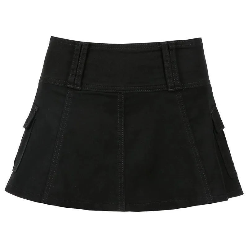 Kereslina - Denim Pleated Skirt