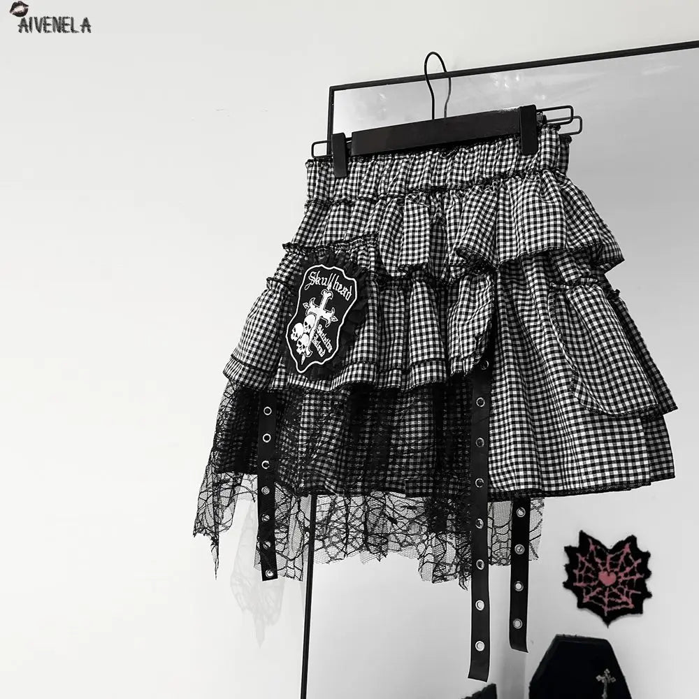 Aivenela - Lolita Gothic Layered Skirt