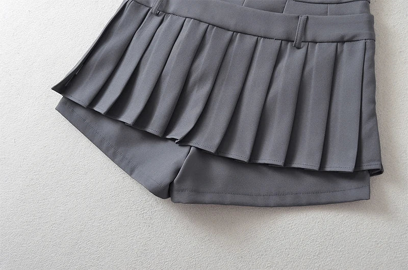 Chu Sau - Sweet Pleated Mini Skirt 