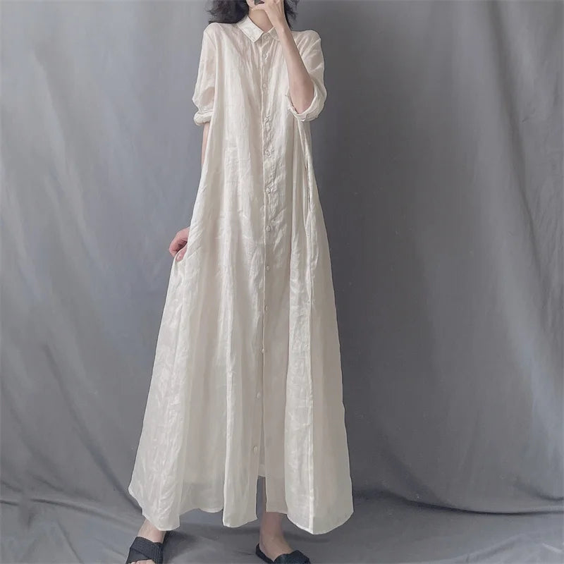 Biglargi - Oversized Long Shirt Dress 