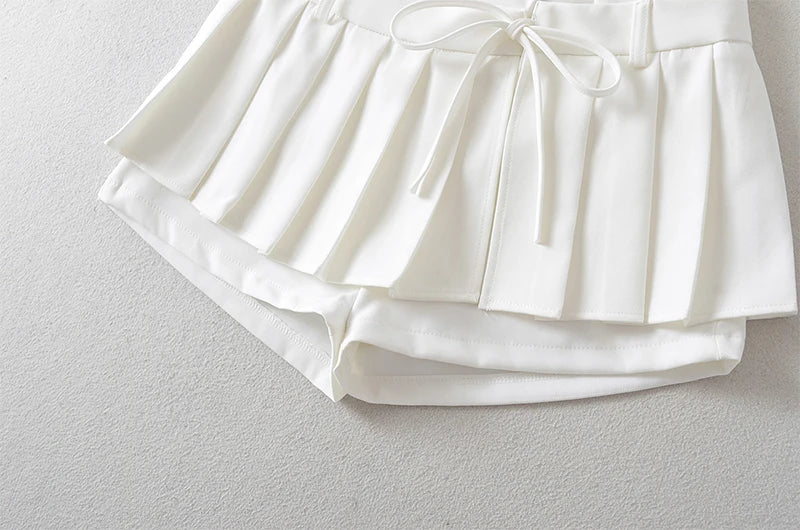 Chu Sau - Sweet Pleated Mini Skirt 