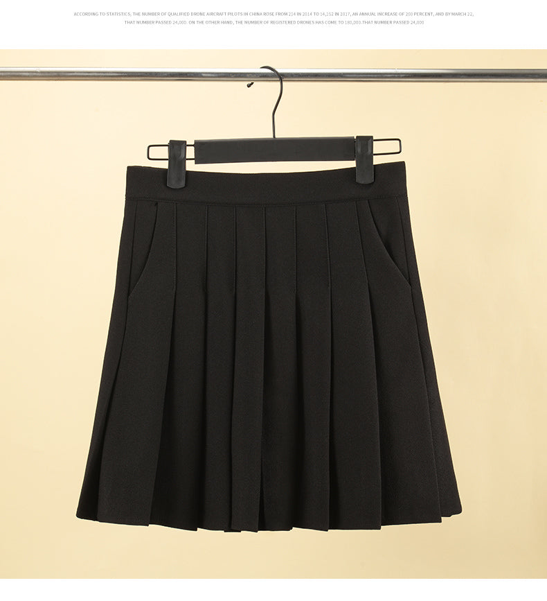 Pleated Skirt with Pockets 