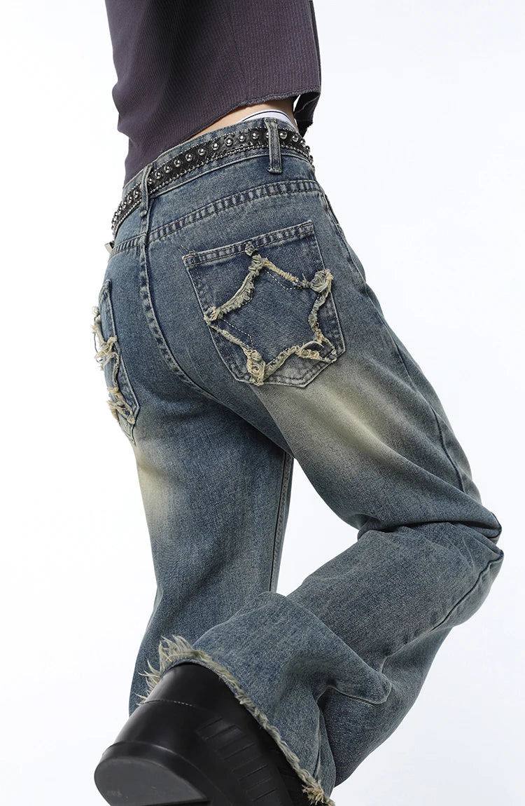 Blue Star Wide Leg Jeans