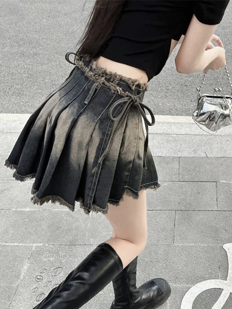 Altayskiy - Y2K Denim Tassel Skirt