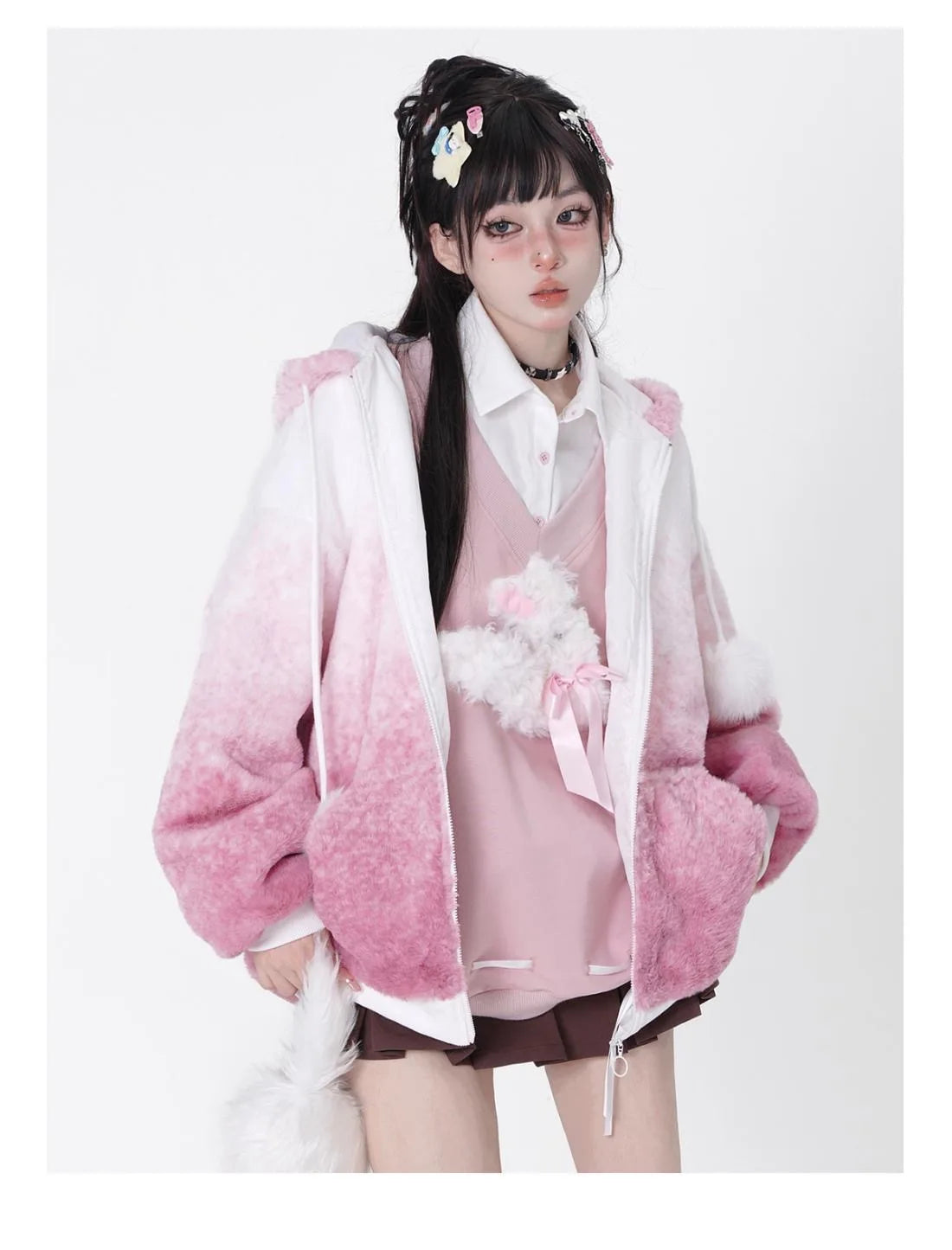 Rabbit Ear Plush Jacket